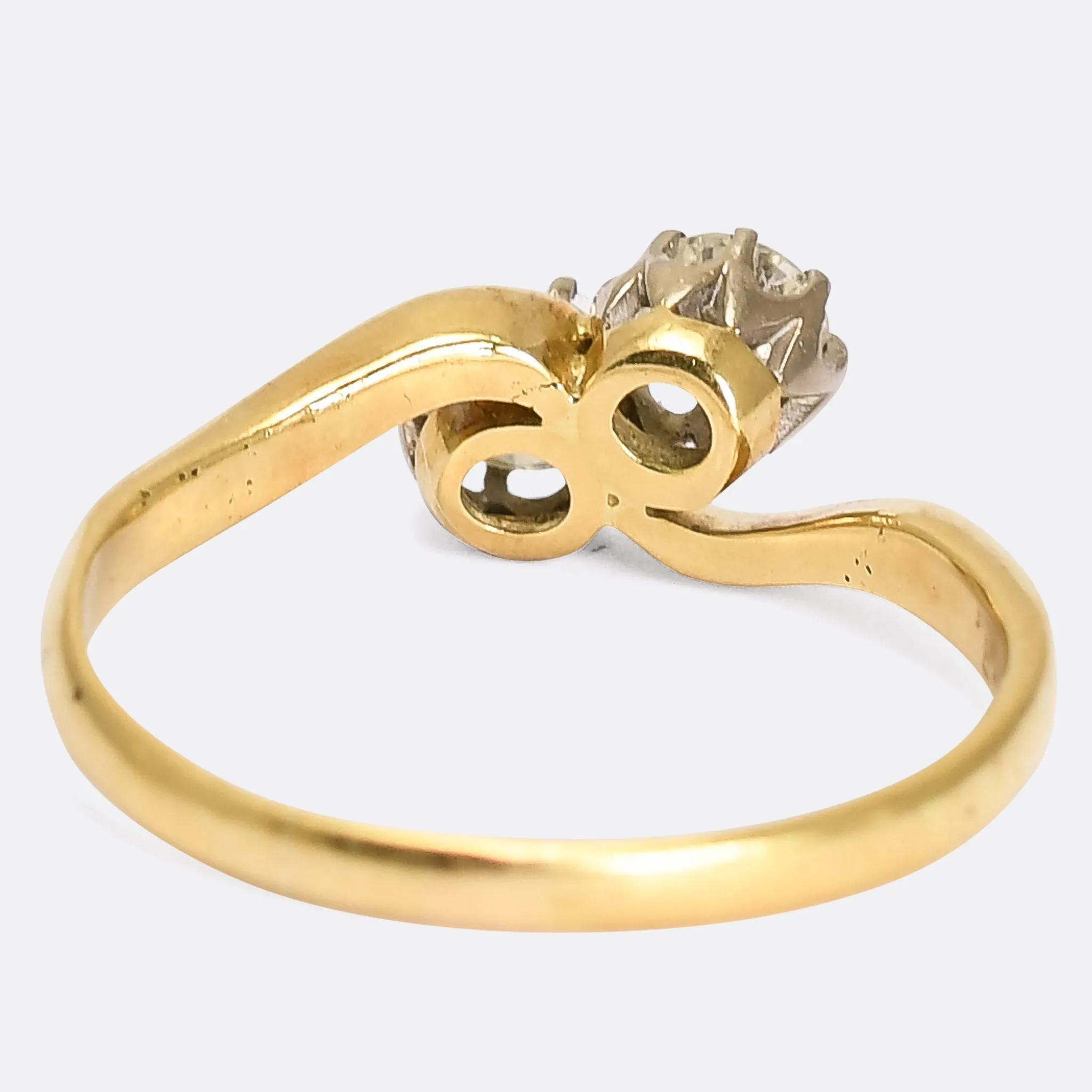 Art Deco Diamond "Toi et Moi" Engagement Ring