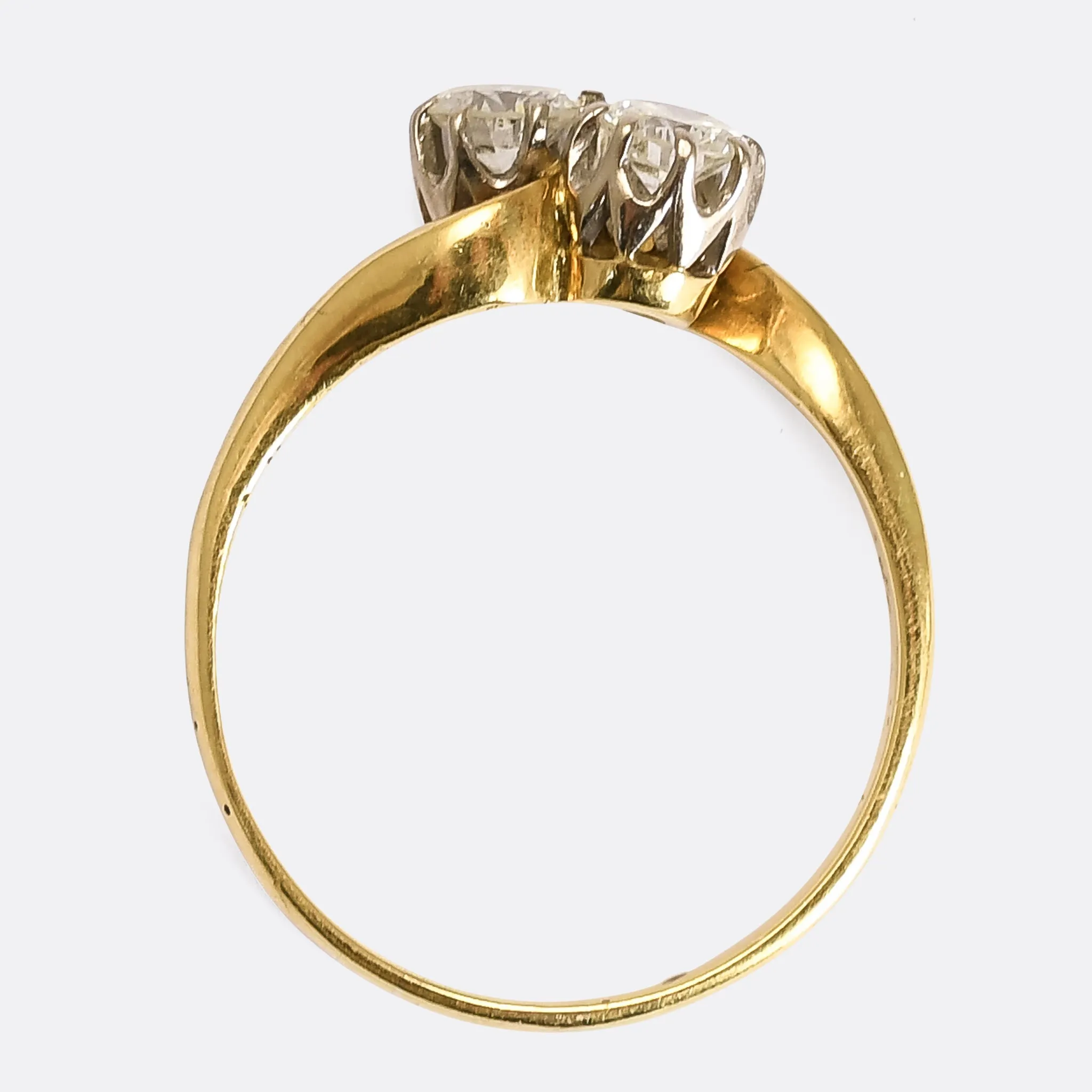 Art Deco Diamond "Toi et Moi" Engagement Ring