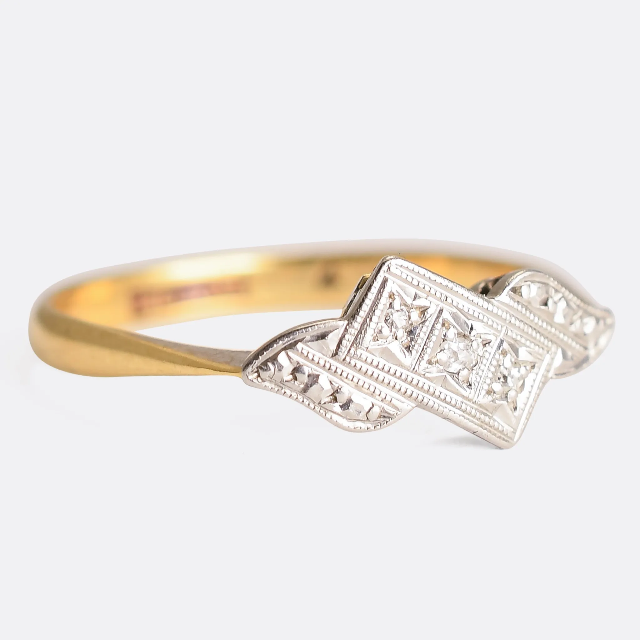 Art Deco Diamond Trilogy Ring