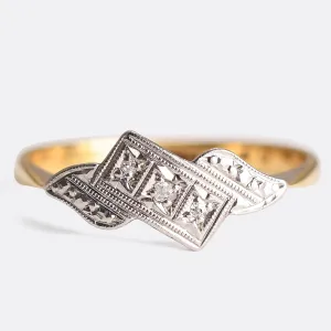 Art Deco Diamond Trilogy Ring