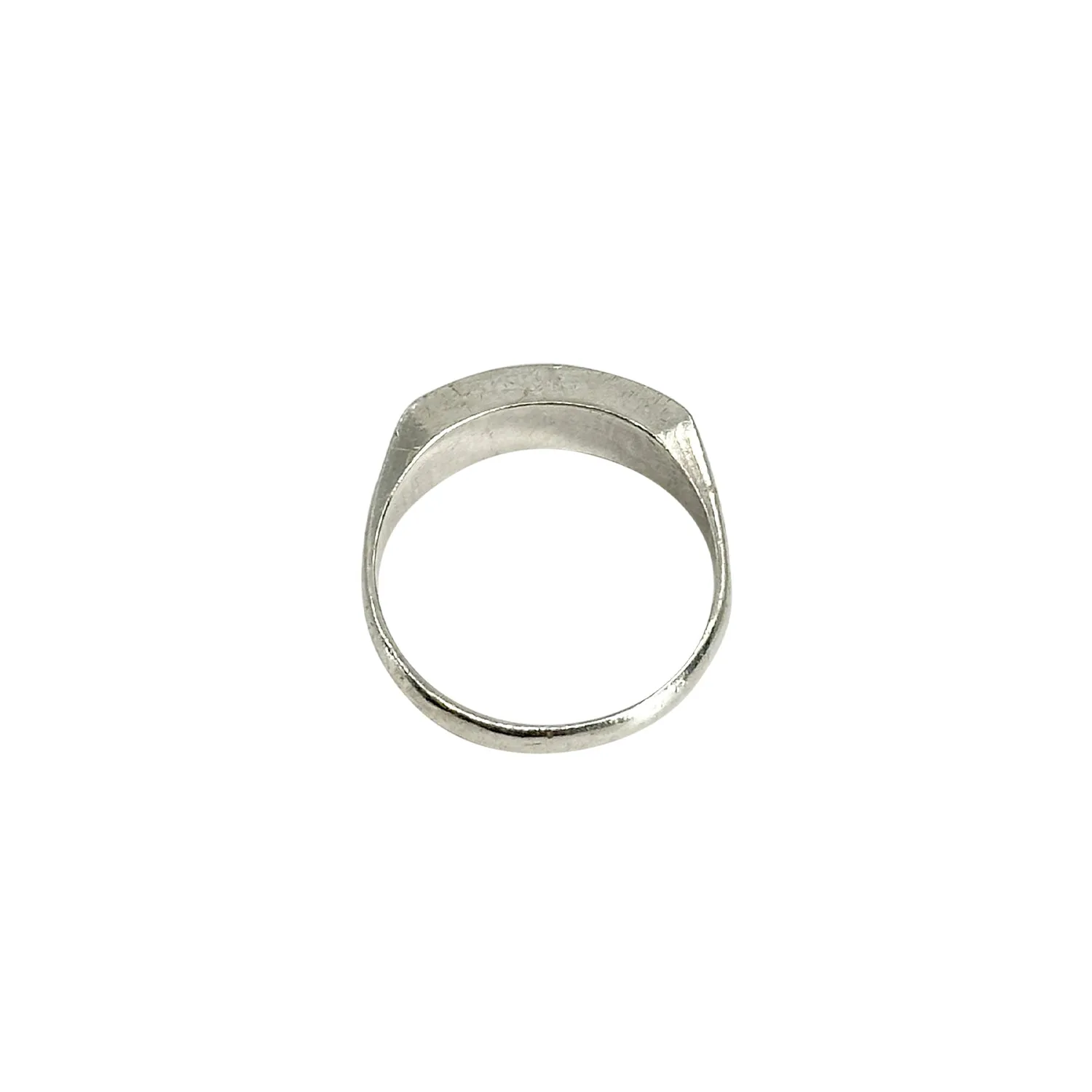 Art Deco Engraved Triple Japanese Saltwater Akoya Cultured Pearl Vintage Band Ring- Sterling Silver Sz 7