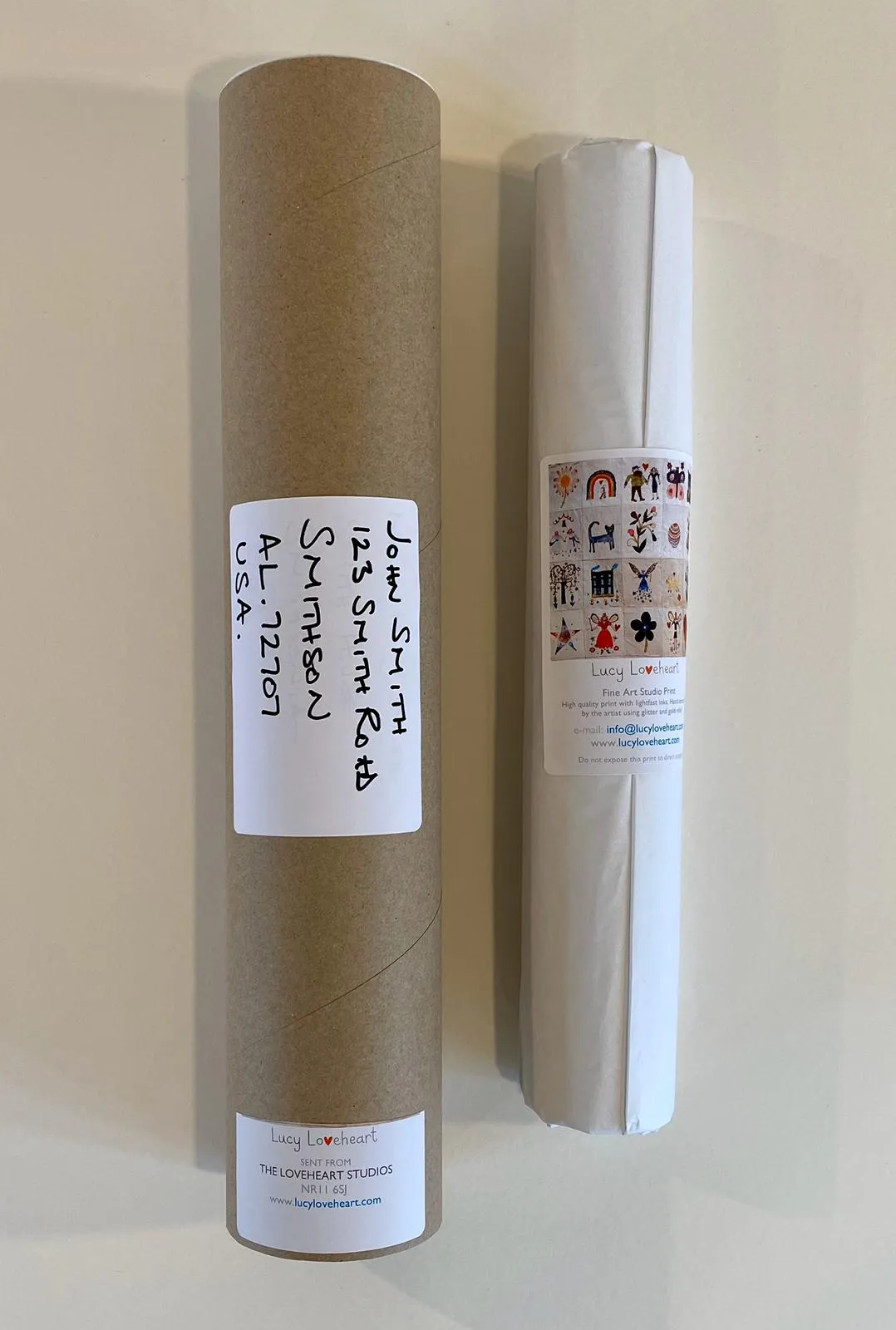Art Print in a Tube | Country Folk Country Garden | Lucy Loveheart