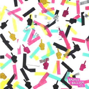 Badass Confetti: Middle Finger in the Air