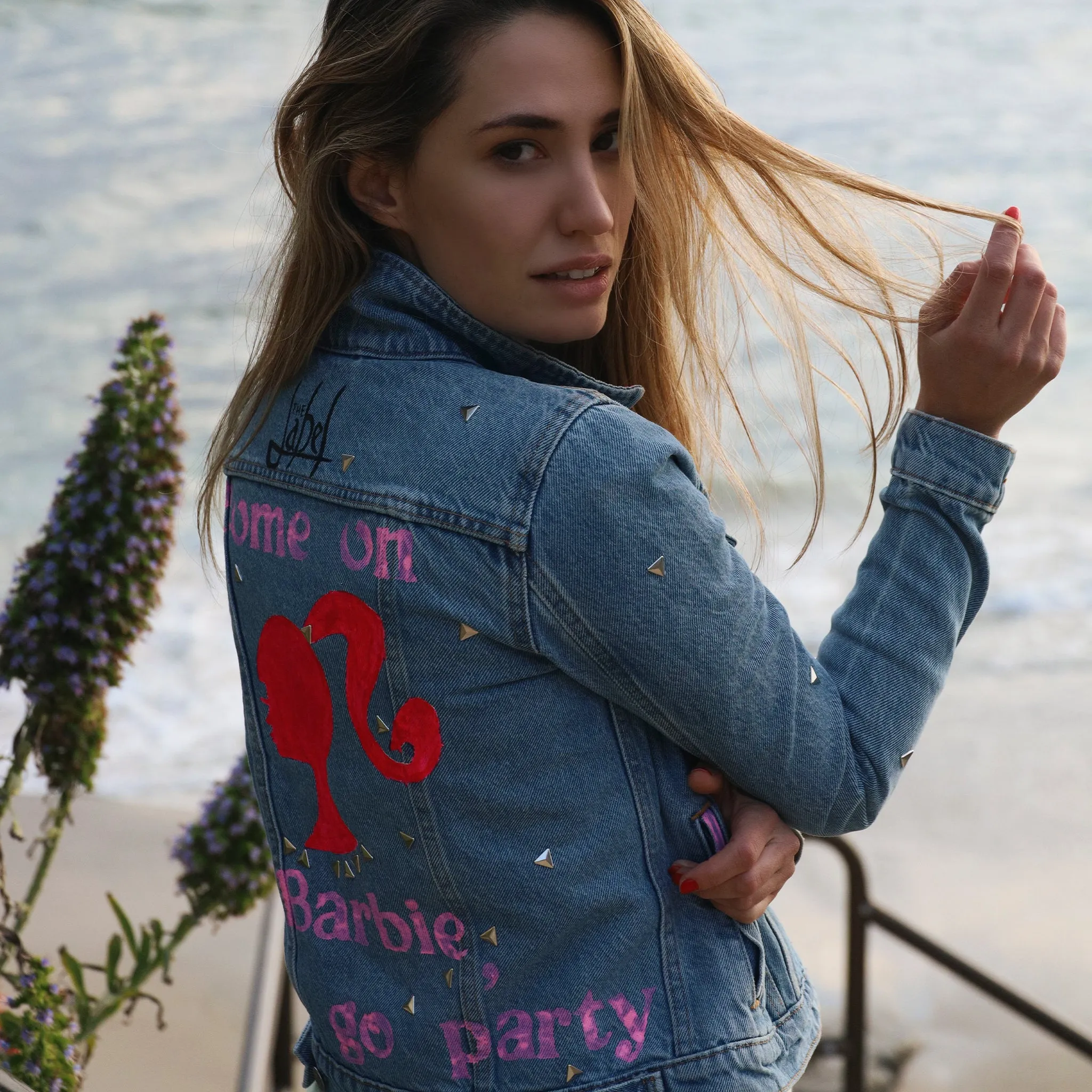Barbie Girl - Hand Painted Denim Jacket