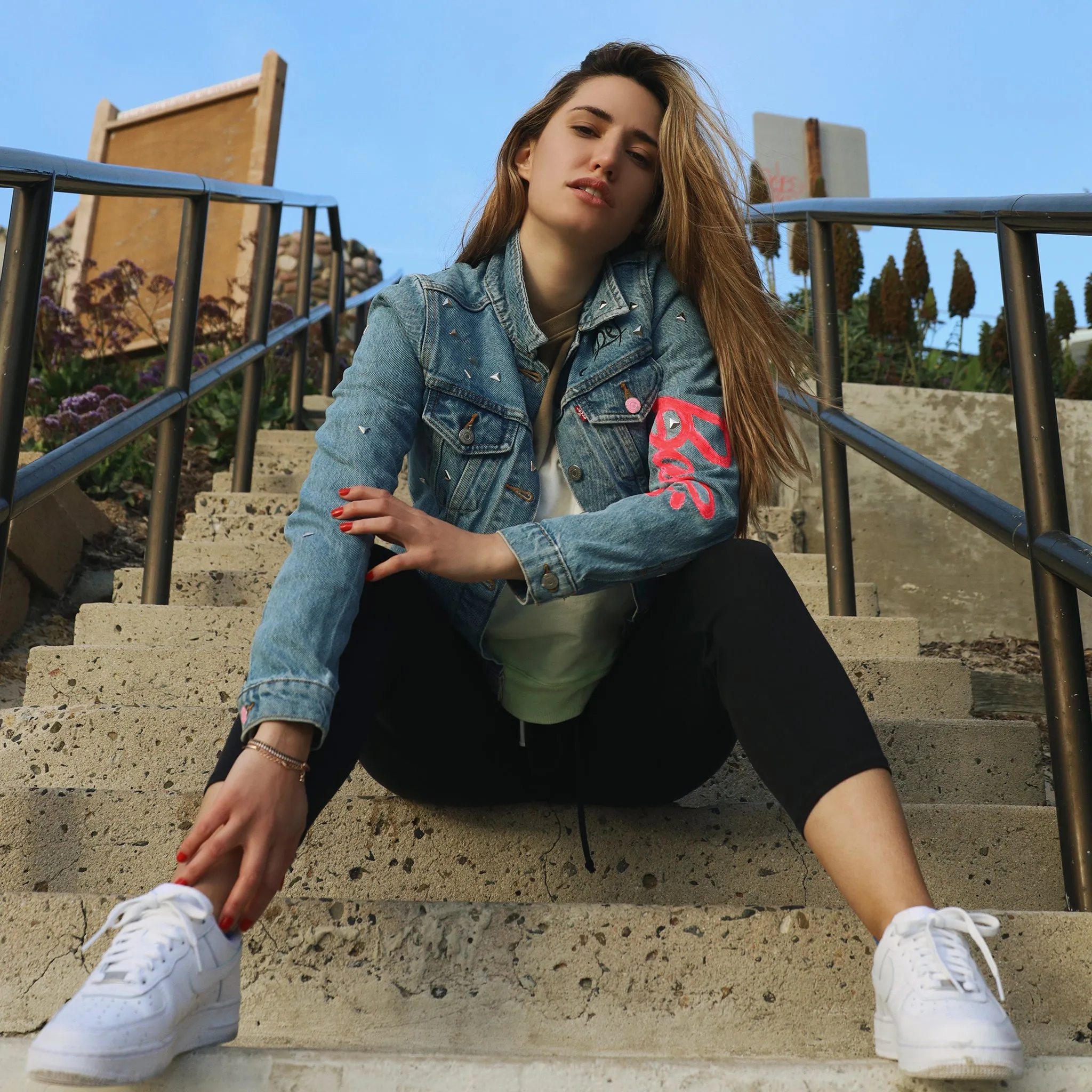 Barbie Girl - Hand Painted Denim Jacket