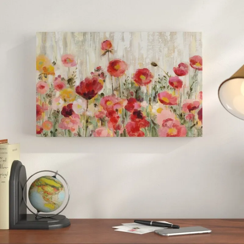 Beautiful Large 22"X32" Sprinkled Flowers Crop' Acrylic Painting Print on Wrapped Canvas! Retails $162 W/Tax on Sale!