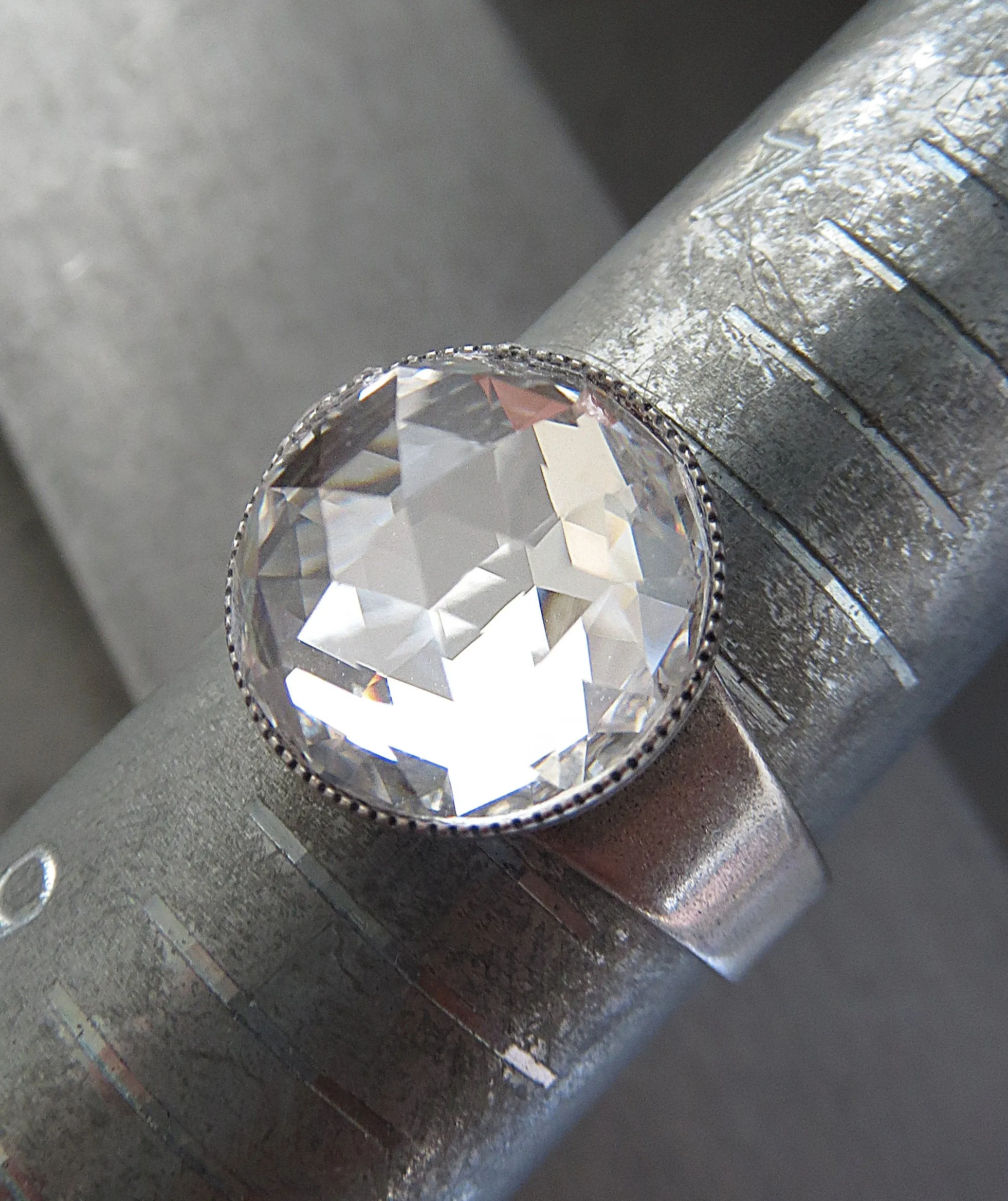 BELOVED - Domed Clear Crystal Ring