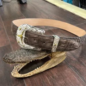 Belt Am.Alligator Rustic Brown