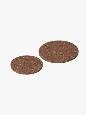 Bill Coasters Set Of 2 - Dark Natural