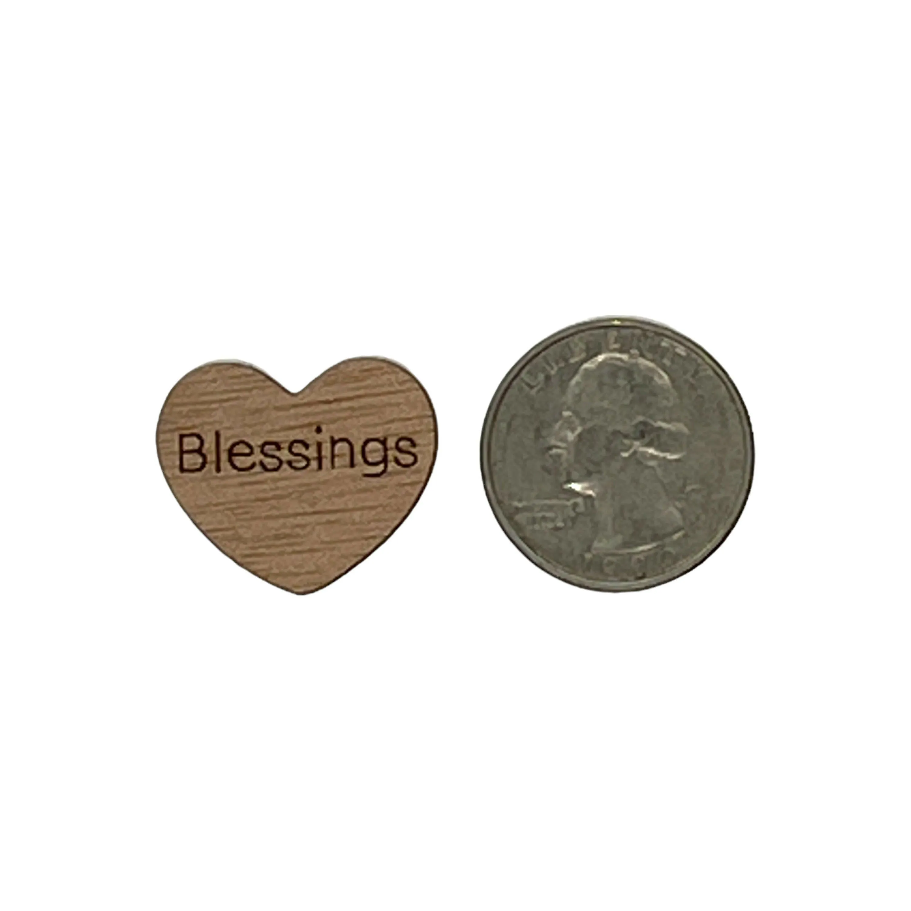 Blessings Wood Hearts - 100 ct - 1 inch
