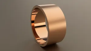 Brushed Rose Gold 10mm Flat Wedding Band