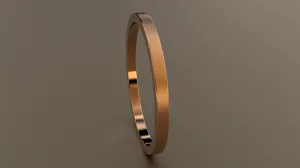 Brushed Rose Gold 1.5mm Flat Wedding Band