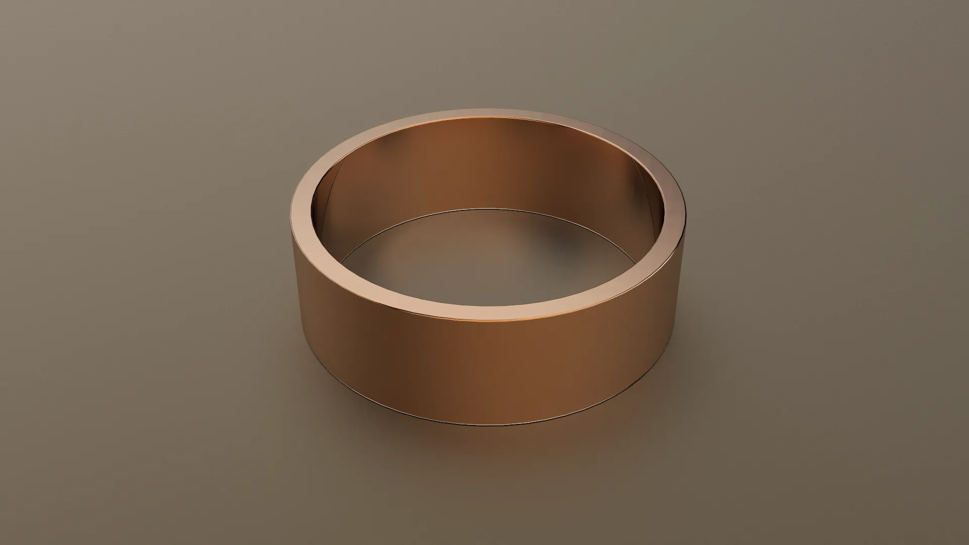 Brushed Rose Gold 7mm Flat Wedding Band