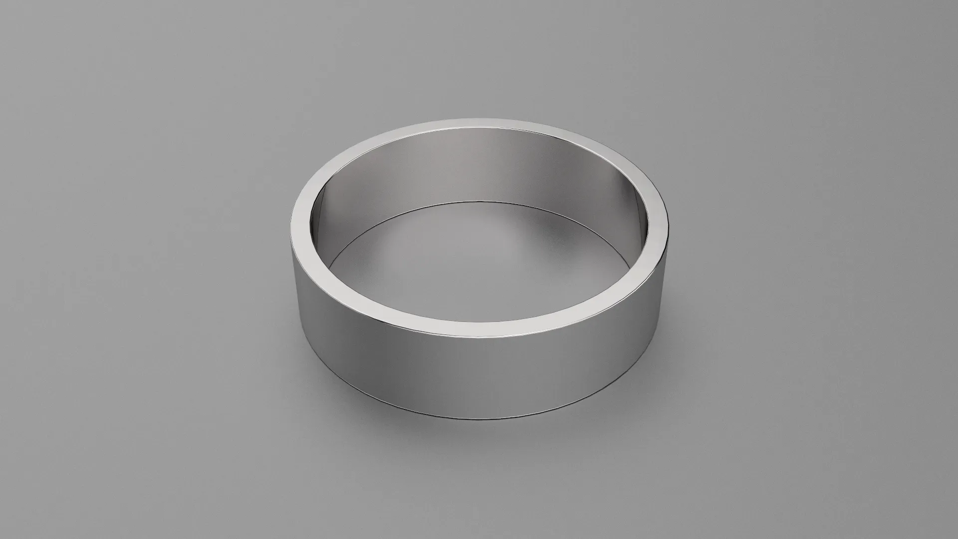 Brushed Sterling Silver 6mm Flat Wedding Band