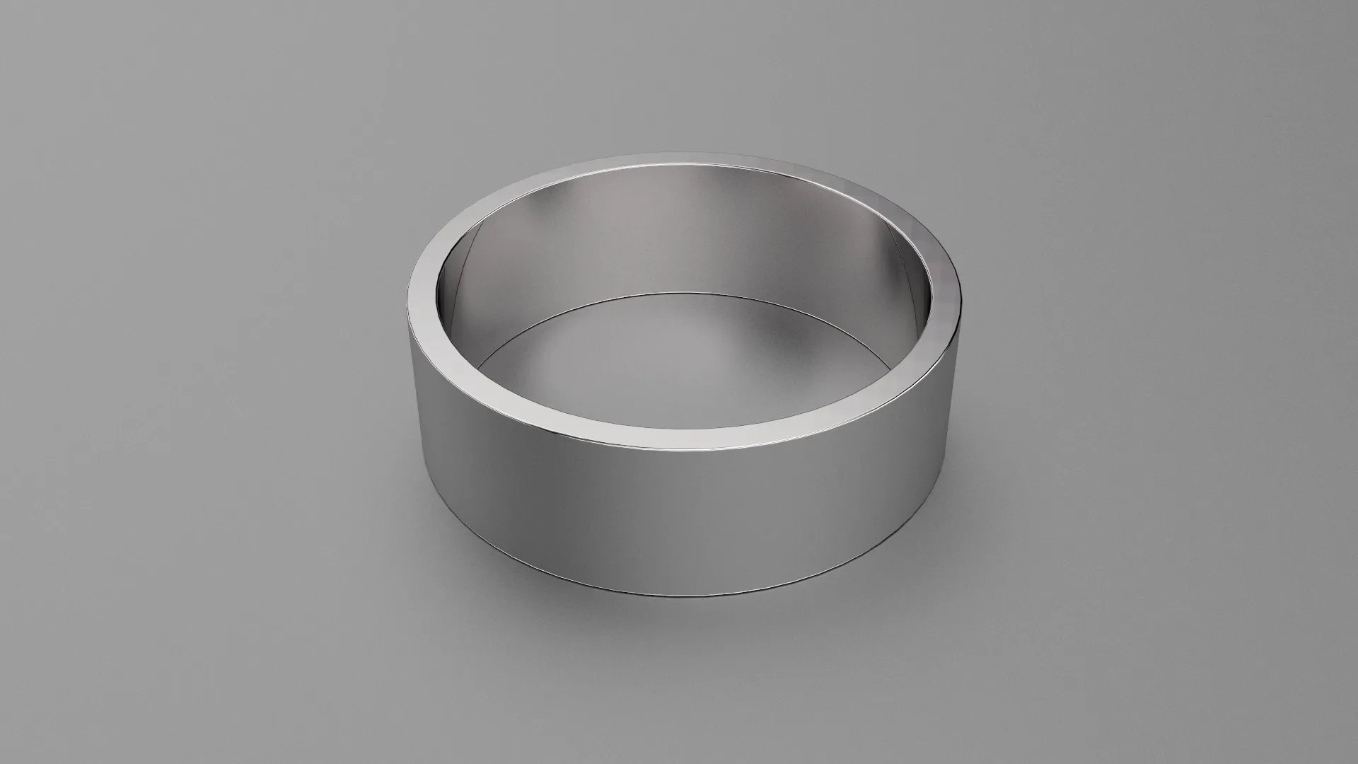 Brushed Sterling Silver 7mm Flat Wedding Band