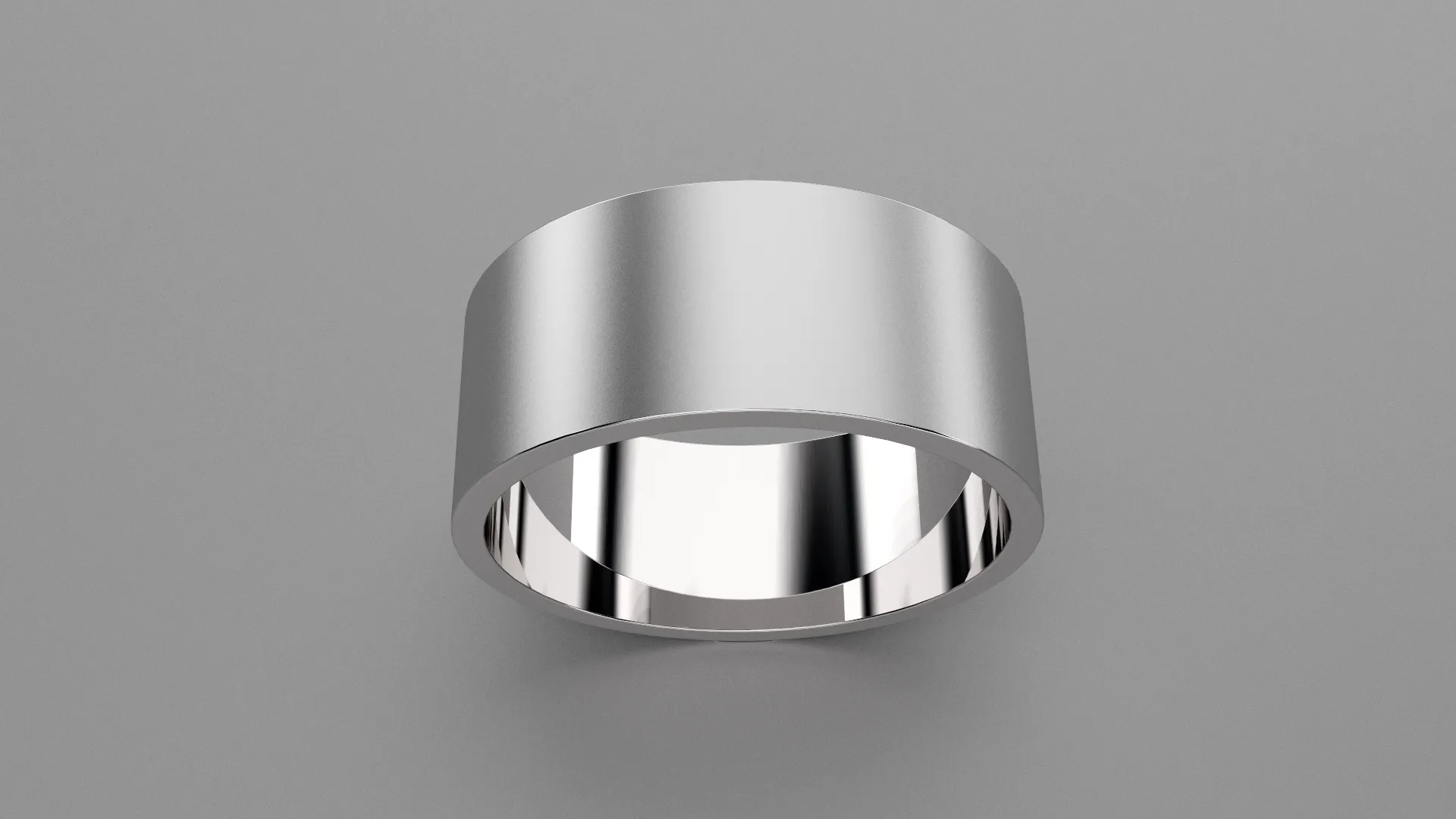 Brushed Sterling Silver 9mm Flat Wedding Band