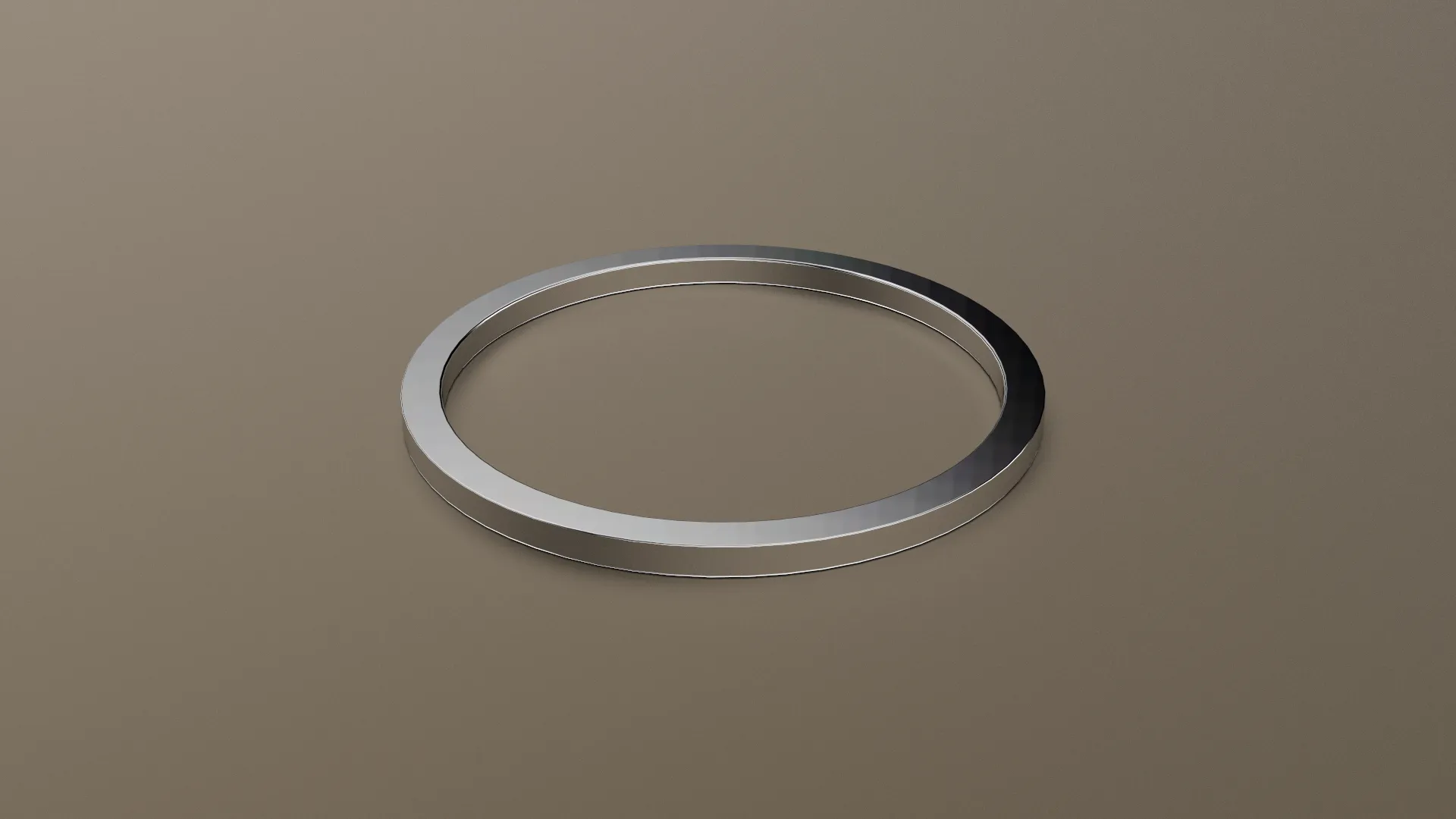 Brushed White Gold 1mm Flat Wedding Band