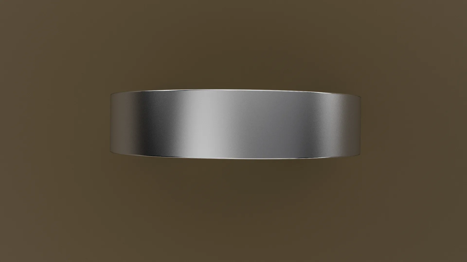 Brushed White Gold 5mm Flat Wedding Band