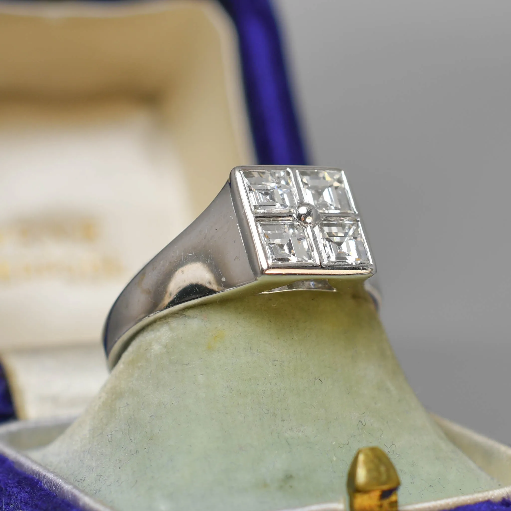 BVLGARI Asscher Cut Diamond Signet Ring