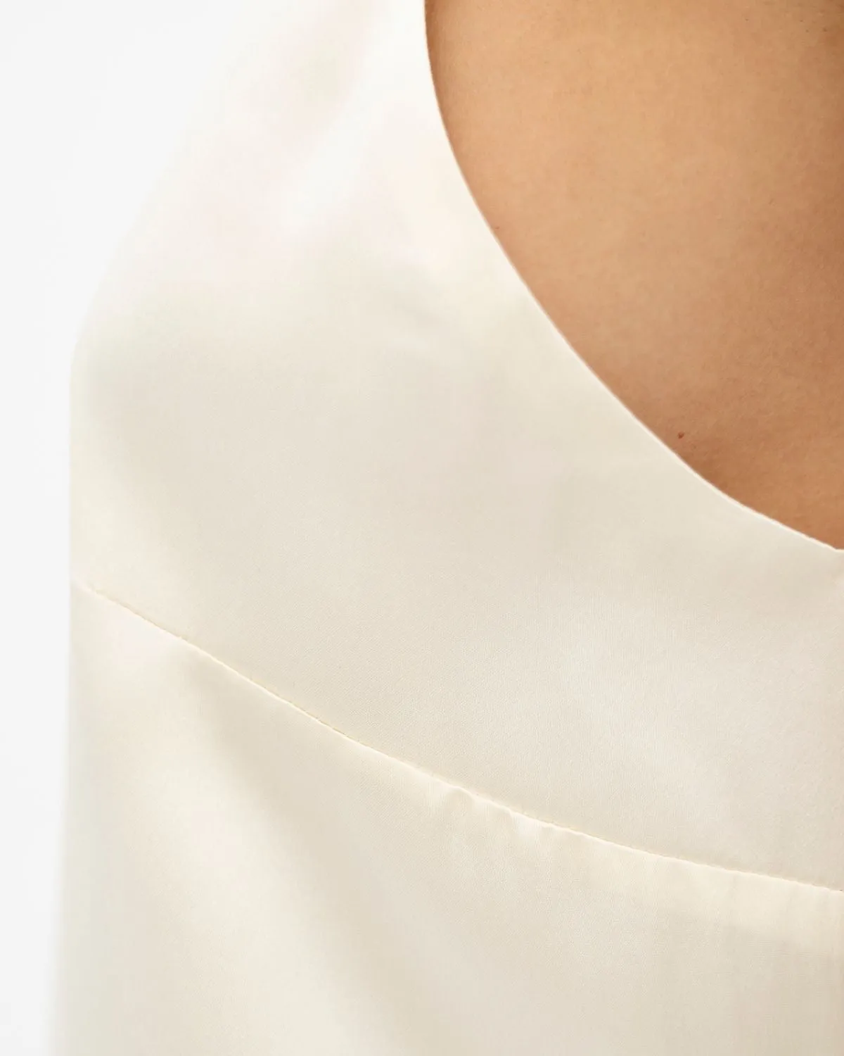 Calabar White Silk Slip Dress