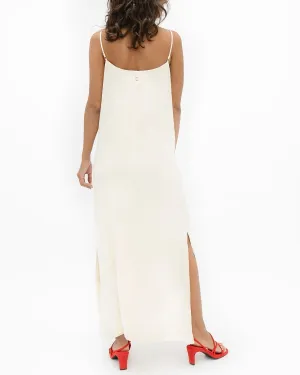 Calabar White Silk Slip Dress