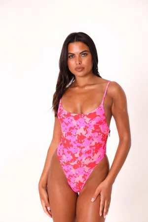 Camo zip swimsuit