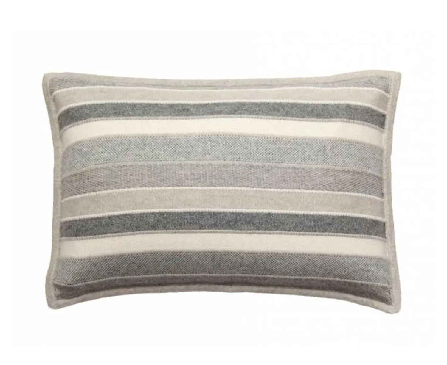 Cashmere Kent Stripe Jacquard Pillow - Pearl