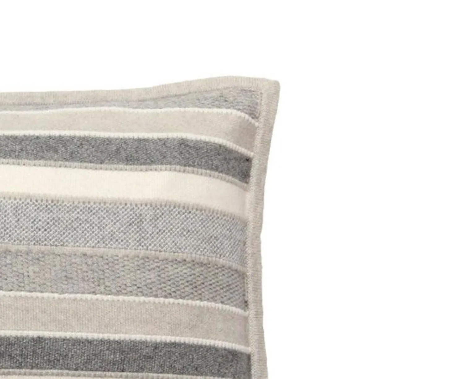 Cashmere Kent Stripe Jacquard Pillow - Pearl