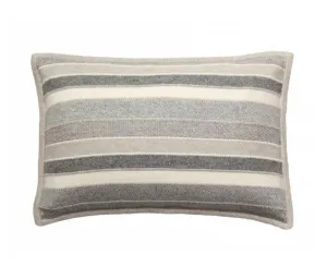 Cashmere Kent Stripe Jacquard Pillow - Pearl