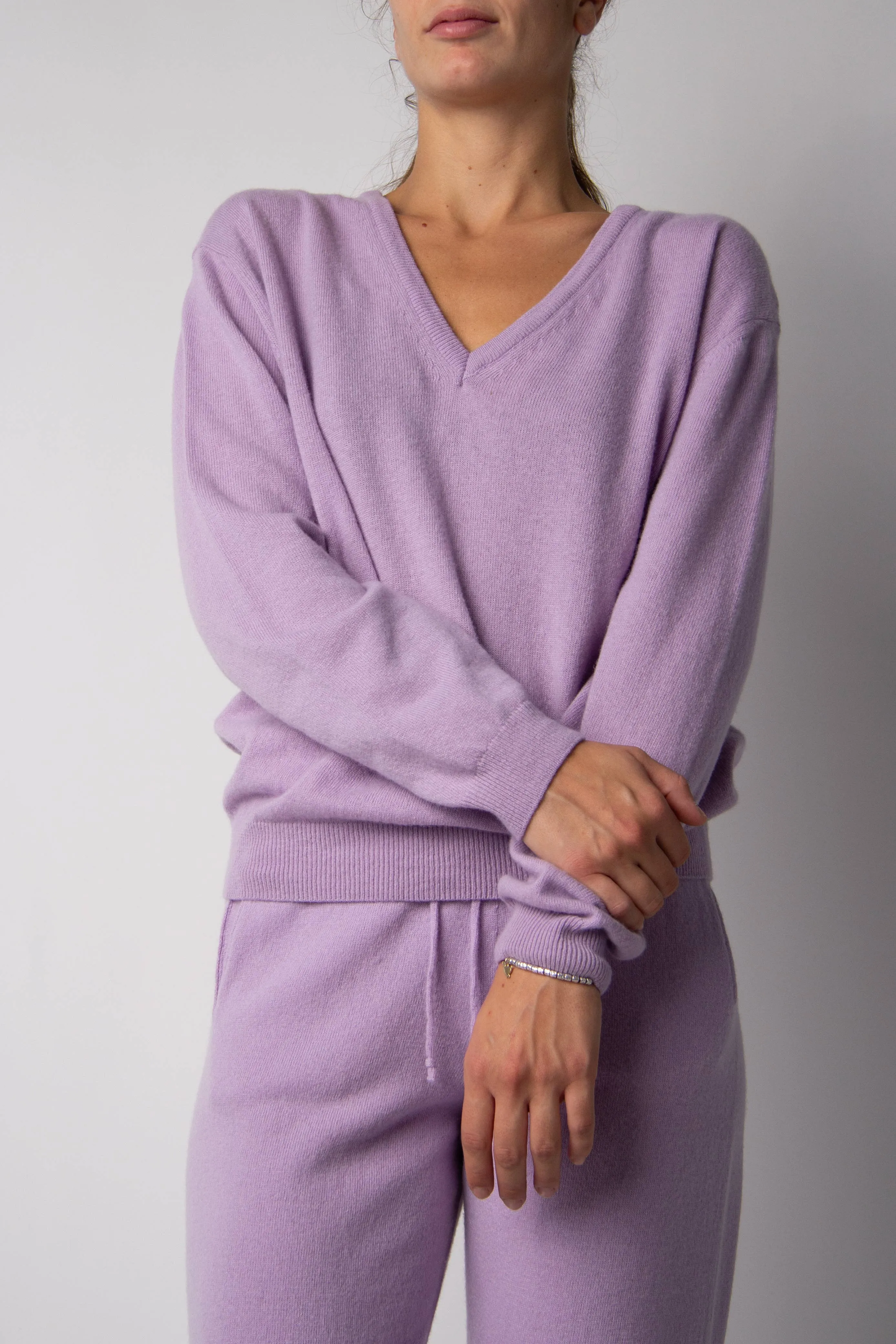 Cashmere Mix V Neck Sweater