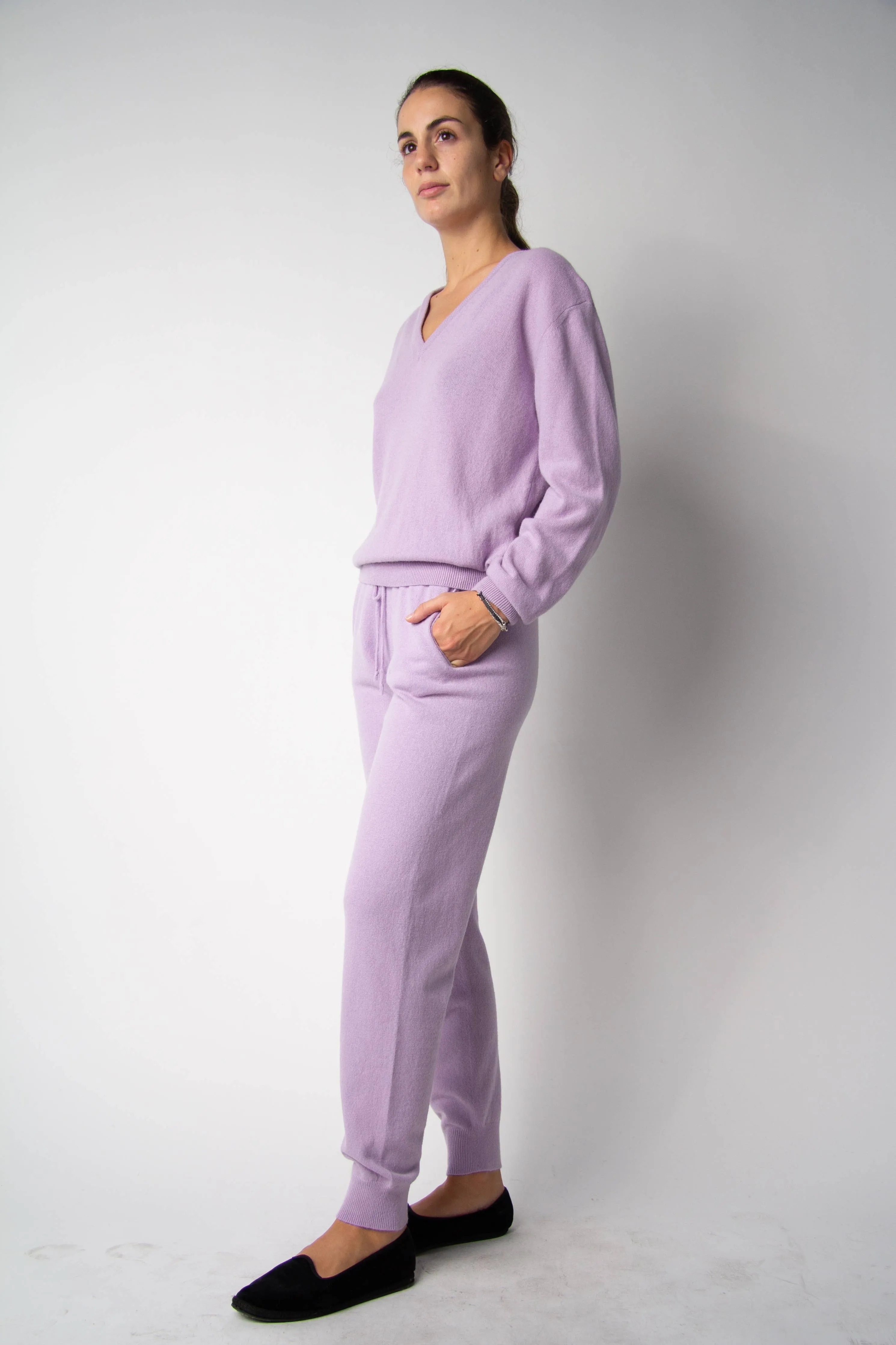 Cashmere Mix V Neck Sweater