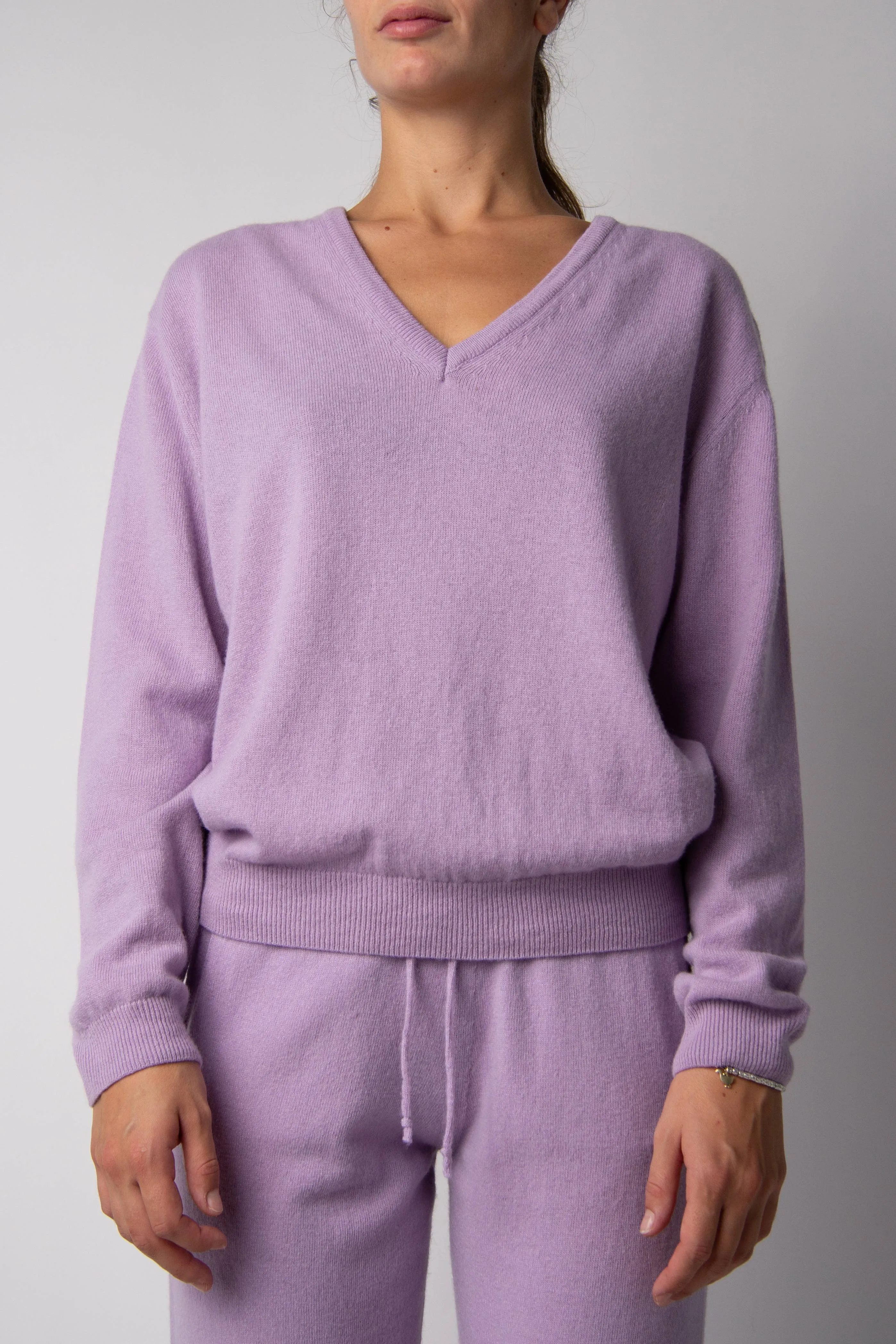Cashmere Mix V Neck Sweater