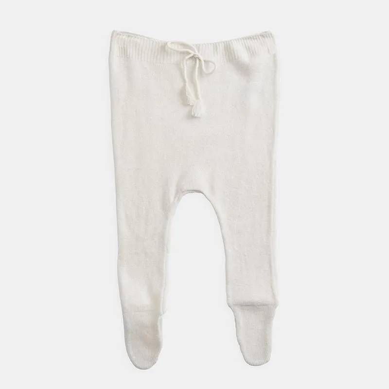 Cashmere Wrap Top and Footed Legging Set | Snow White