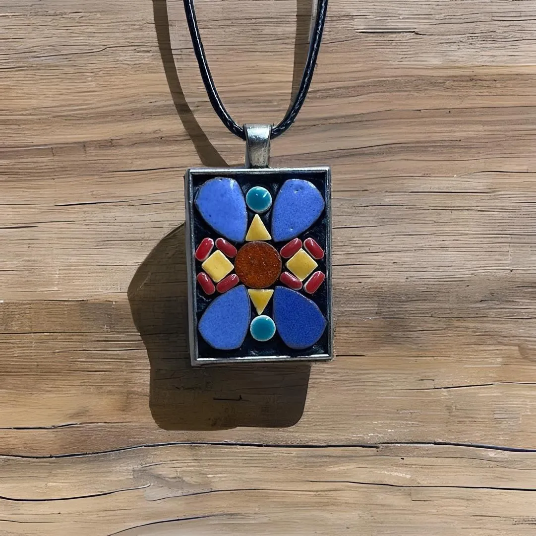 Ceramic mosaic pendant