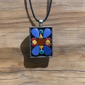 Ceramic mosaic pendant