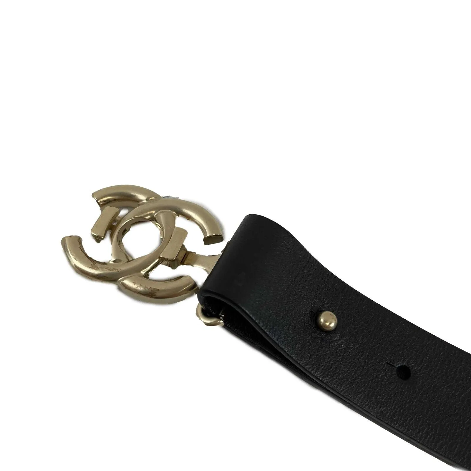 Chanel Belt CC Turnlock Circle Leather Belt Black 85/34 2015