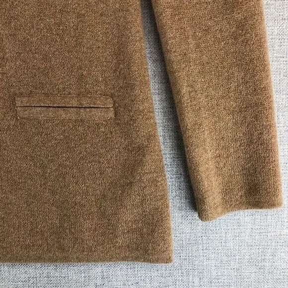 Charter Club 100% Cashmere Luxury‎ Button Front Sweater Blazer Tan Beige Size XS
