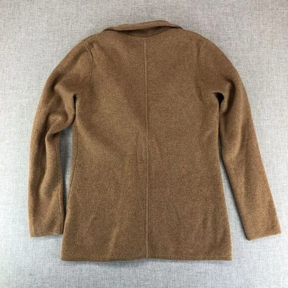 Charter Club 100% Cashmere Luxury‎ Button Front Sweater Blazer Tan Beige Size XS