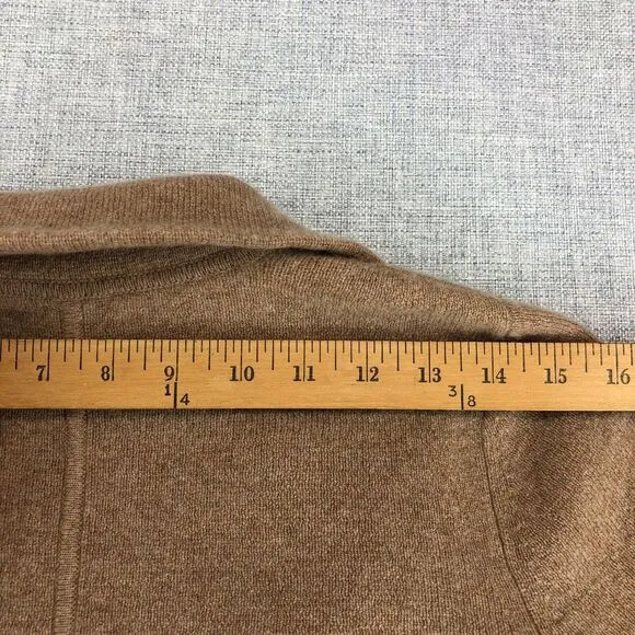 Charter Club 100% Cashmere Luxury‎ Button Front Sweater Blazer Tan Beige Size XS