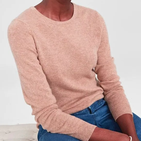 Charter Club Luxury 100% Cashmere Sweater Macy's XL Heather Rose Discontinued!