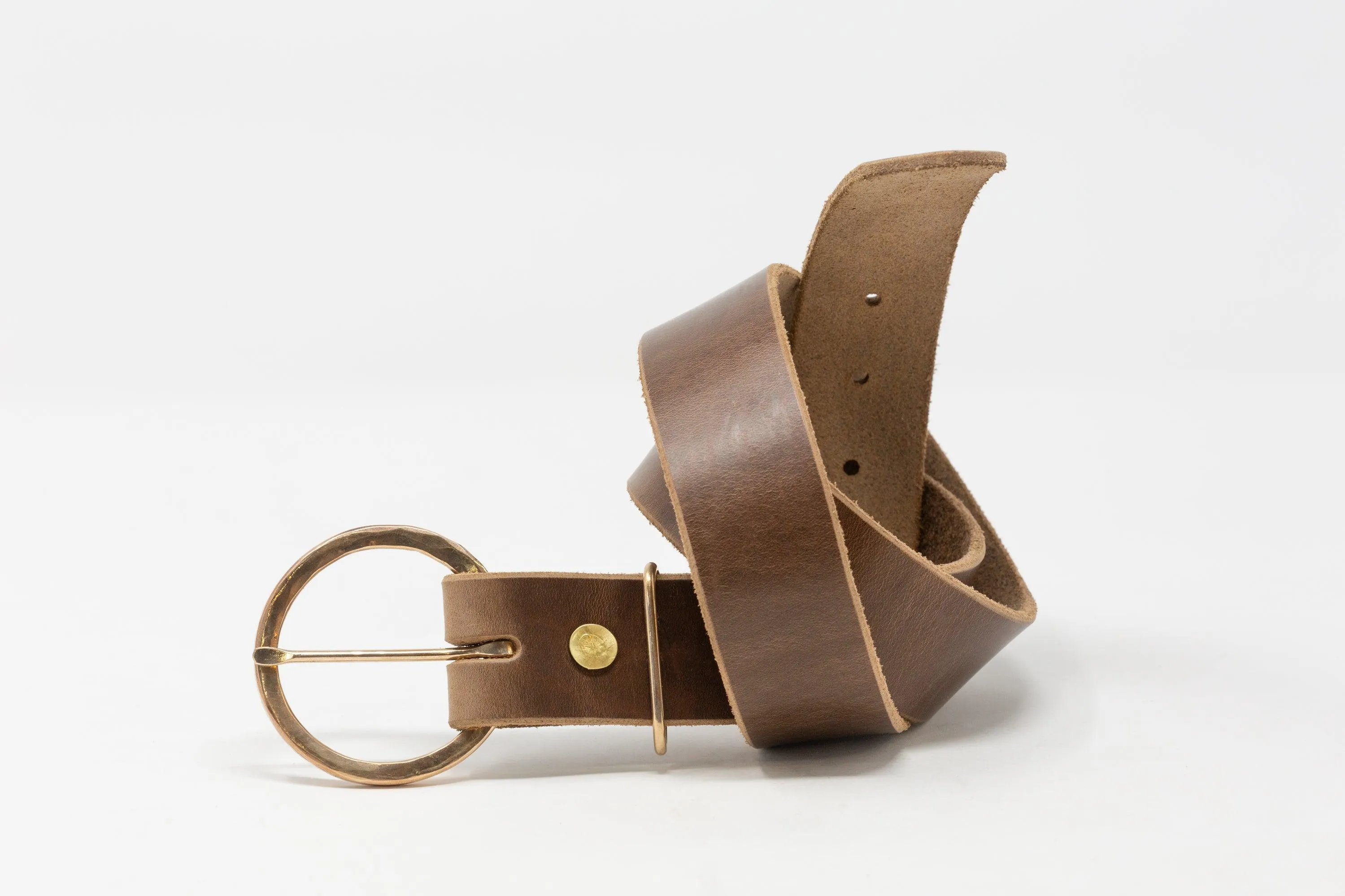 Circle Rustic Bronze Buckle Belts