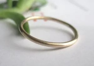 Classic Minimalist 14K Gold Stacking Ring - 0100