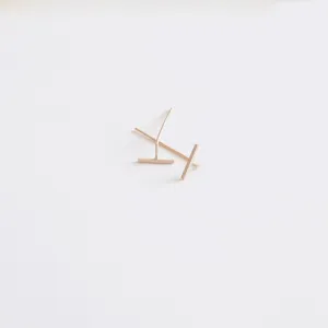 Classic Minimalist Hand-Made Skinny Bar Threaded Earring - 0122