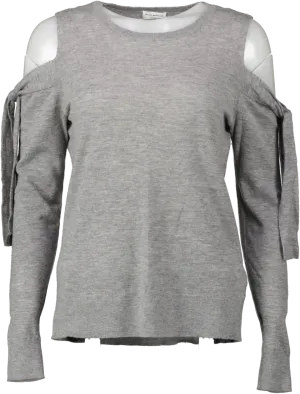 club monaco Grey Cashmere Cold Shoulder Jumper UK M
