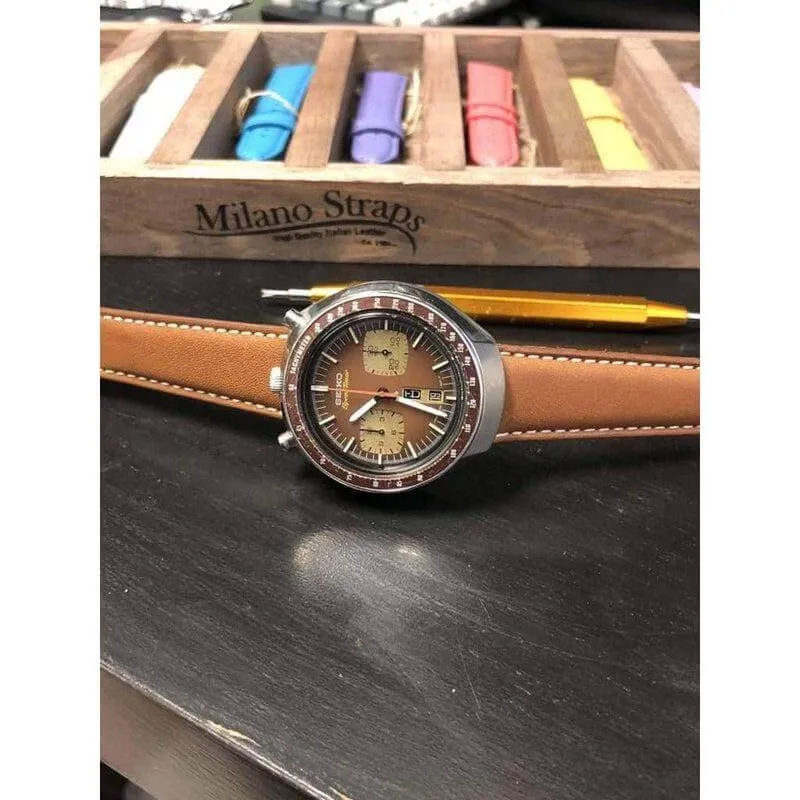 Cognac Gran Cuir Leather Watch Strap