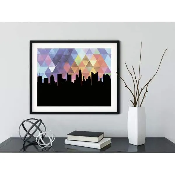 Columbus, Ohio geometric skyline