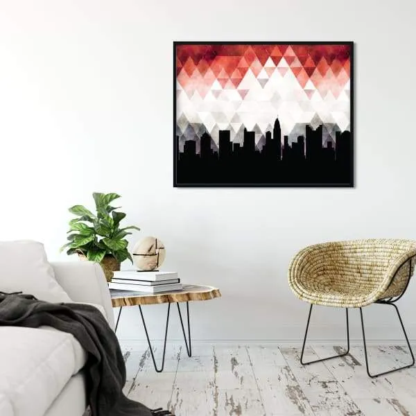 Columbus, Ohio geometric skyline