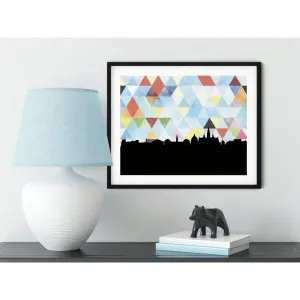 Copenhagen, Denmark geometric skyline