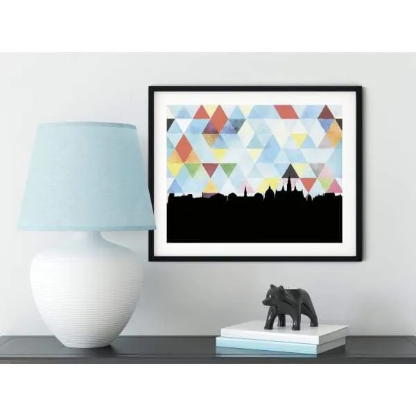 Copenhagen, Denmark geometric skyline