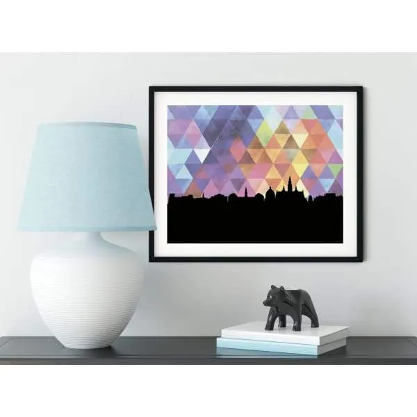Copenhagen, Denmark geometric skyline